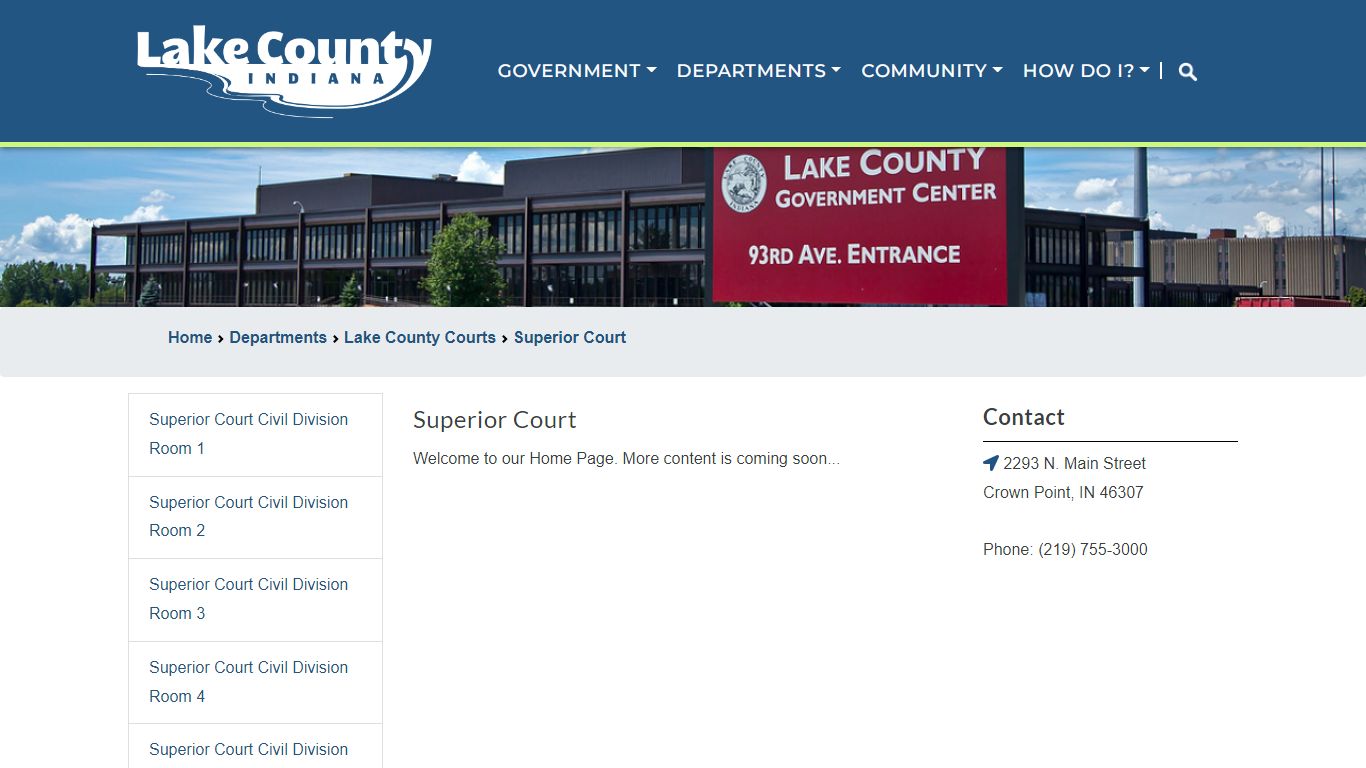 Superior Court - Lake County, Indiana